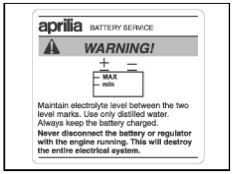 Position of the Adhesive Warning Labels