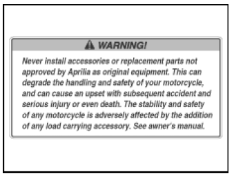 Position of the Adhesive Warning Labels