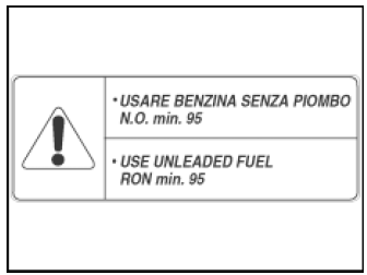 Position of the Adhesive Warning Labels