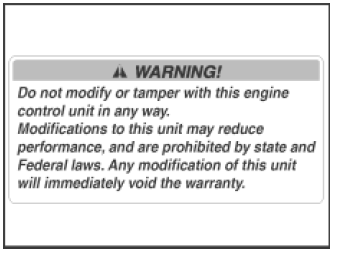 Position of the Adhesive Warning Labels