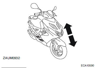 Checking the front fork