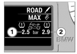 Tyre pressures