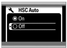 Switching automatic Hill Start Control Pro on and off