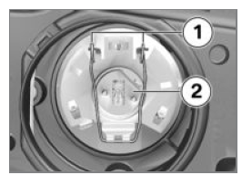 Replacing bulb for high-beam headlight