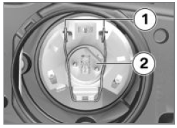 Replacing bulb for high-beam headlight