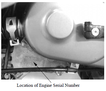 ENGINE SERIAL NUMBER